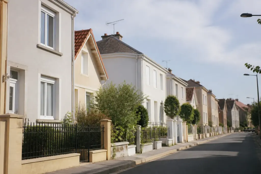 Maisons residentielles calmes avec commerces et ecoles proches